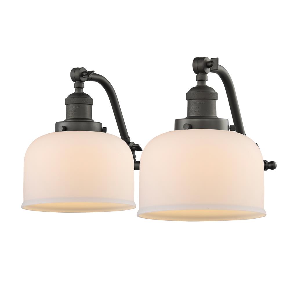 Innovations 515-2W-OB-G71-LED 2 Light Vintage Dimmable LED Large Bell 18 inch Bathroom Fixture in Oil Rubbed Bronze