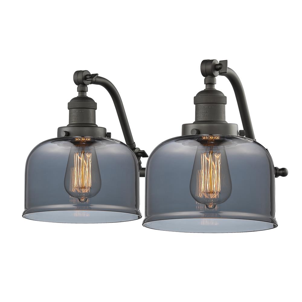 Innovations 515-2W-OB-G73-LED 2 Light Vintage Dimmable LED Large Bell 18 inch Bathroom Fixture in Oil Rubbed Bronze