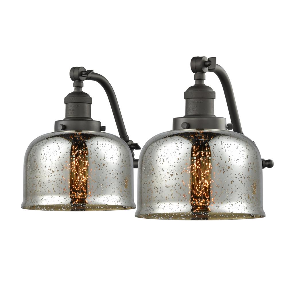Innovations 515-2W-OB-G78-LED Franklin Restoration Large Bell 2 Light Bath Vanity Light in Oil Rubbed Bronze