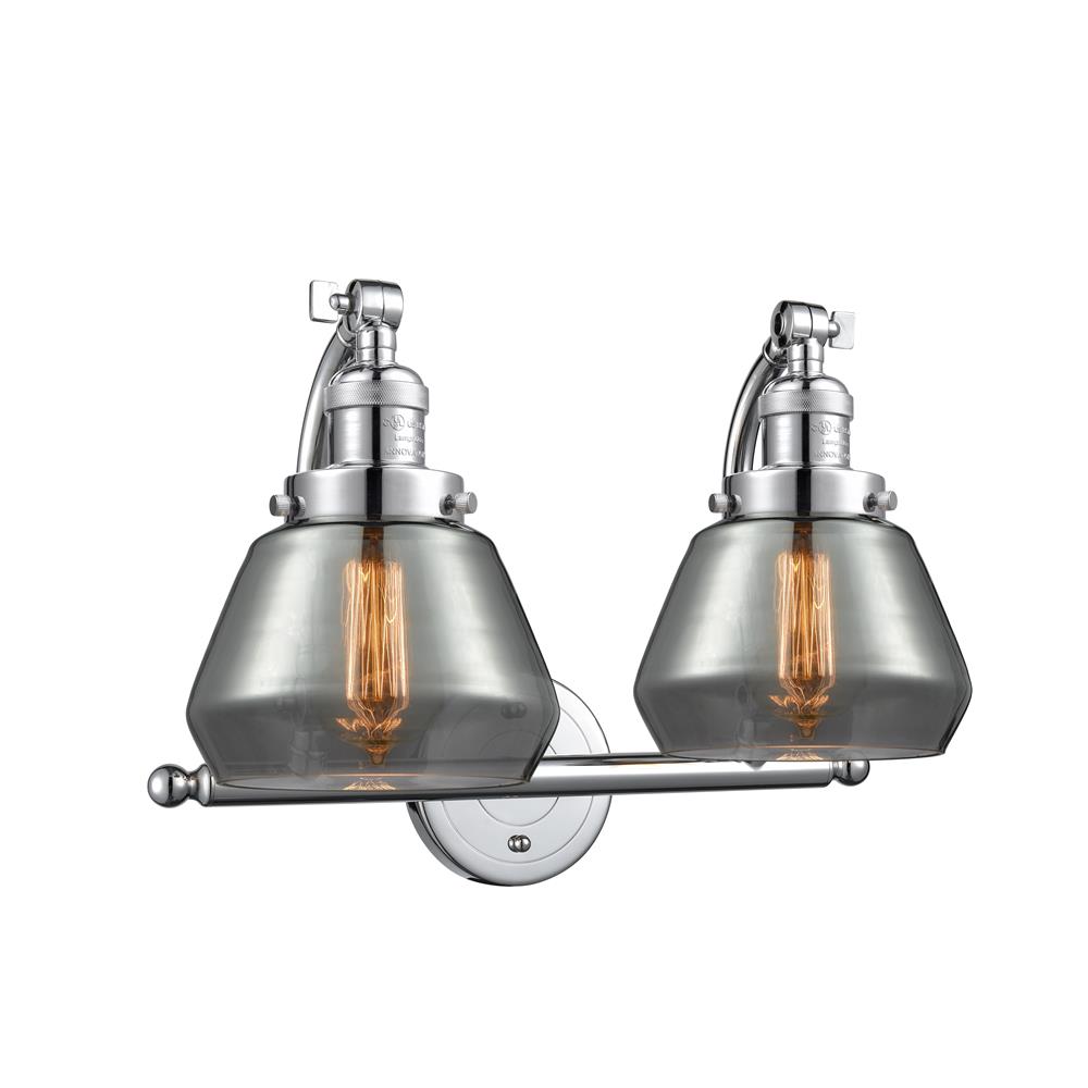 Innovations 515-2W-PC-G173-LED 2 Light Vintage Dimmable LED Fulton 18 inch Bathroom Fixture