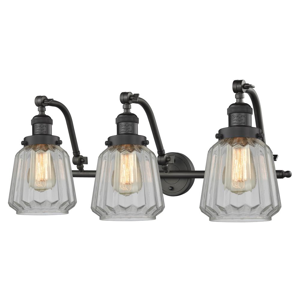 Innovations 515-3W-OB-G142-LED 3 Light Vintage Dimmable LED Chatham 28 inch Bathroom Fixture in Oil Rubbed Bronze