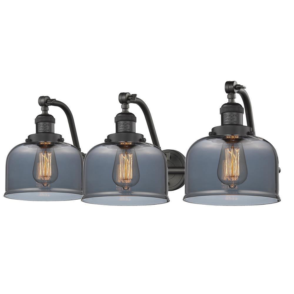 Innovations 515-3W-OB-G73-LED 3 Light Vintage Dimmable LED Large Bell 28 inch Bathroom Fixture in Oil Rubbed Bronze