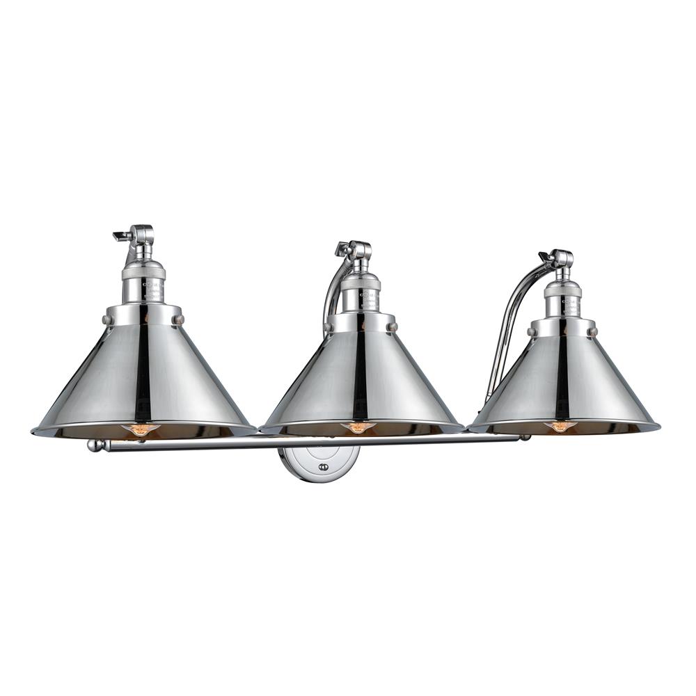 Innovations 515-3W-PC-M10-PC-LED 3 Light Vintage Dimmable LED Briarcliff 28 inch Bathroom Fixture