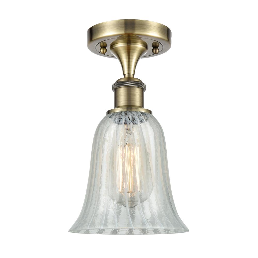 Innovations 516-1C-AB-G2811-LED Hanover 1 Light Semi-Flush Mount in Antique Brass