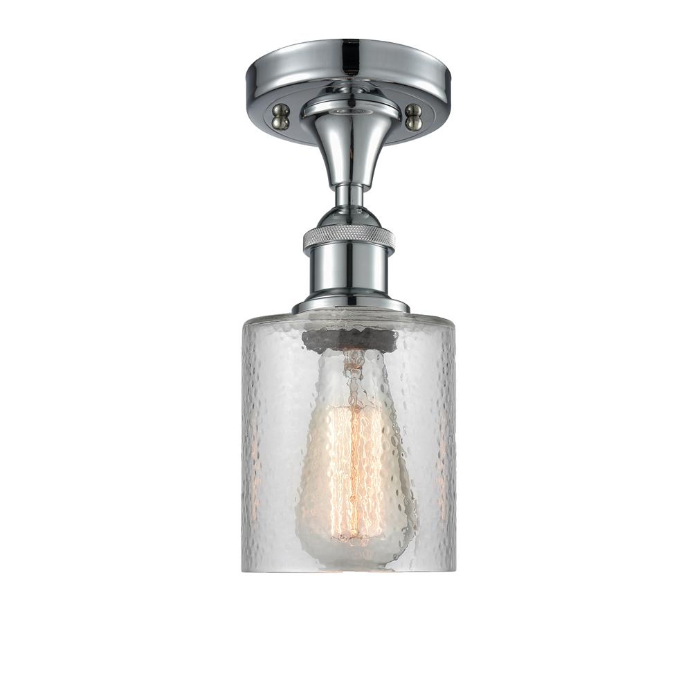 Innovations 516-1C-PC-G112-LED 1 Light Vintage Dimmable LED Cobbleskill 5 inch Semi-Flush Mount in Polished Chrome