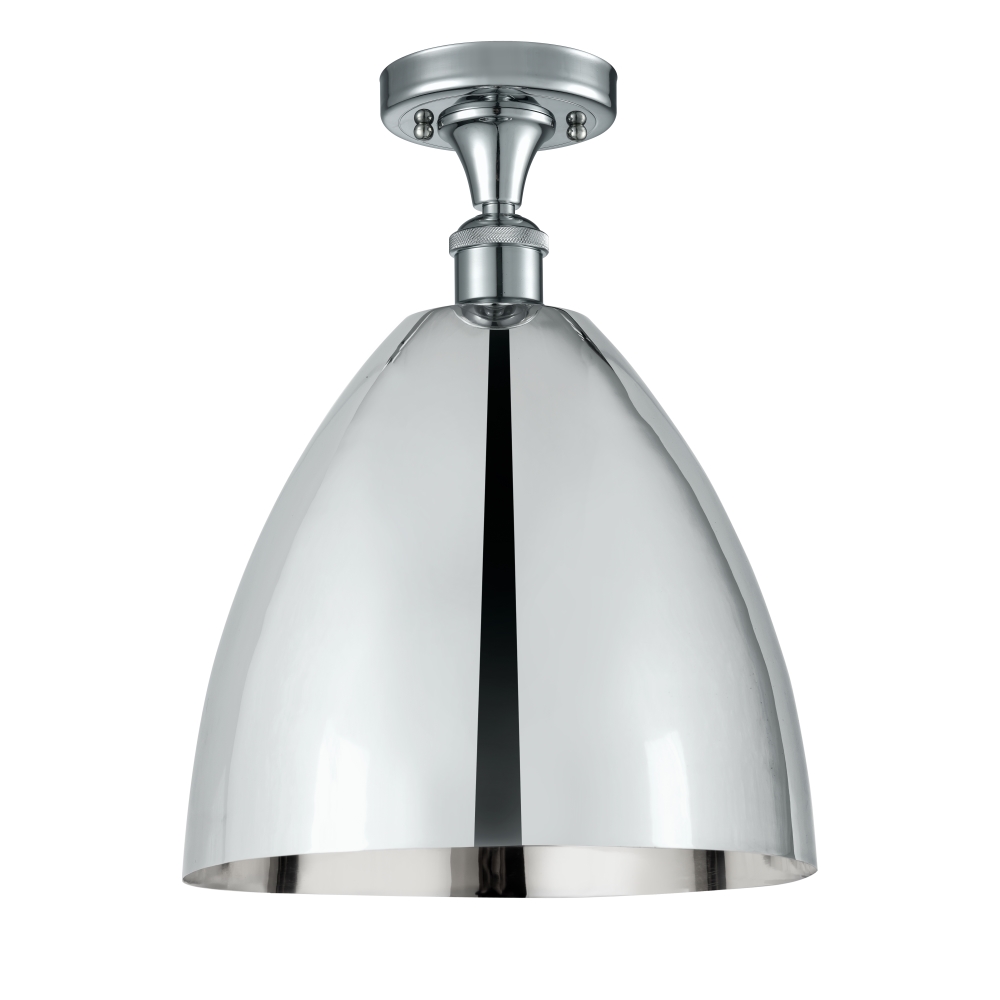 Innovations 516-1C-PC-MBD-12-PC Ballston Dome 1 Light inch Semi-Flush Mount in Polished Chrome