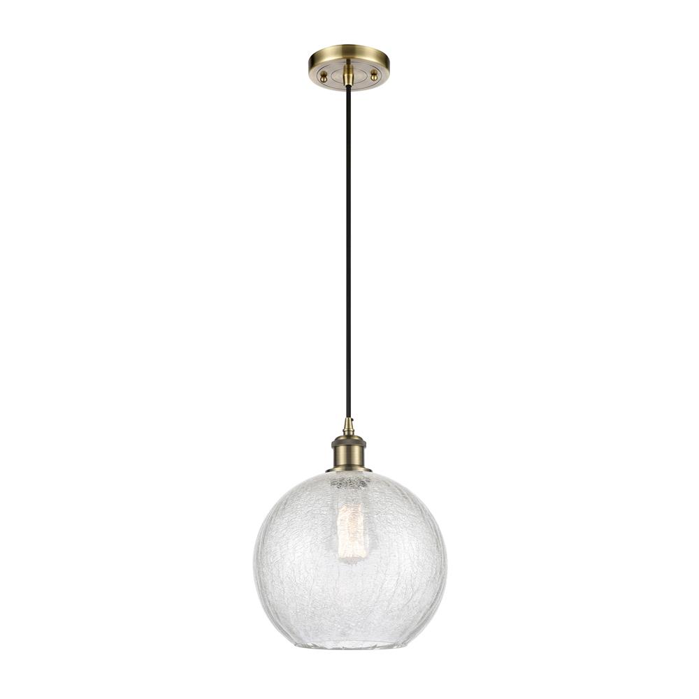 Innovations 516-1P-AB-G125-10 Large Athens 1 Light Mini Pendant in Antique Brass