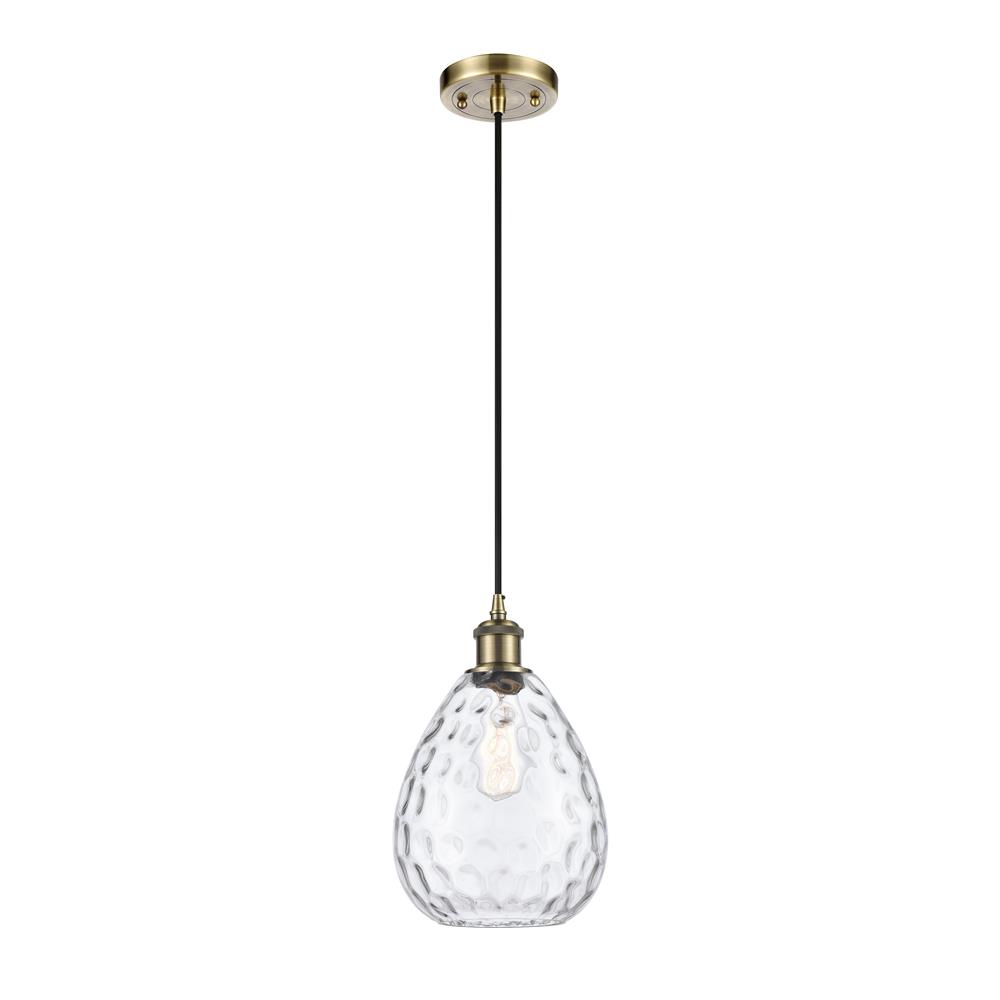 Innovations 516-1P-AB-G372-LED Large Waverly 1 Light Mini Pendant in Antique Brass