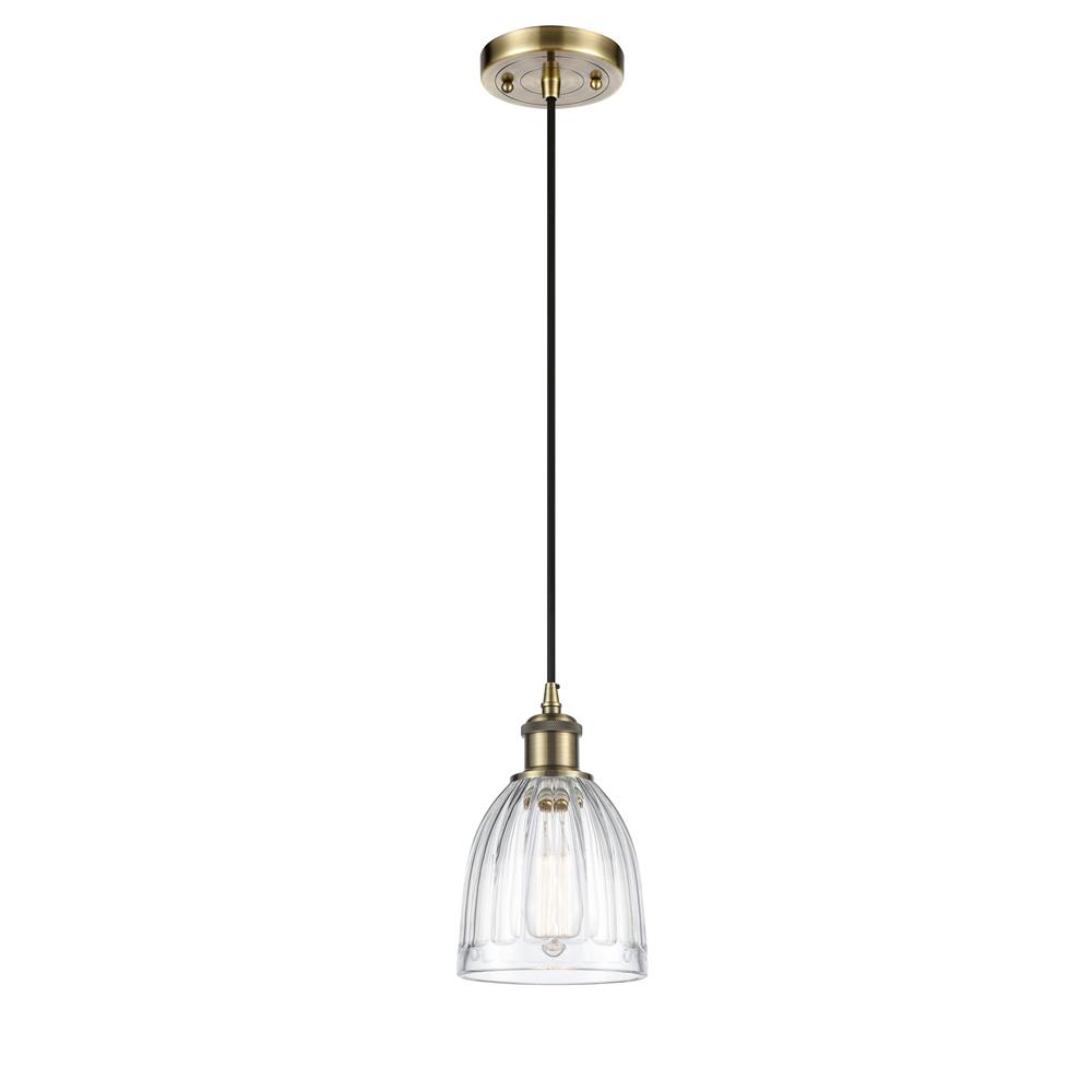 Innovations 516-1P-AB-G442-LED Brookfield 1 Light Mini Pendant in Antique Brass