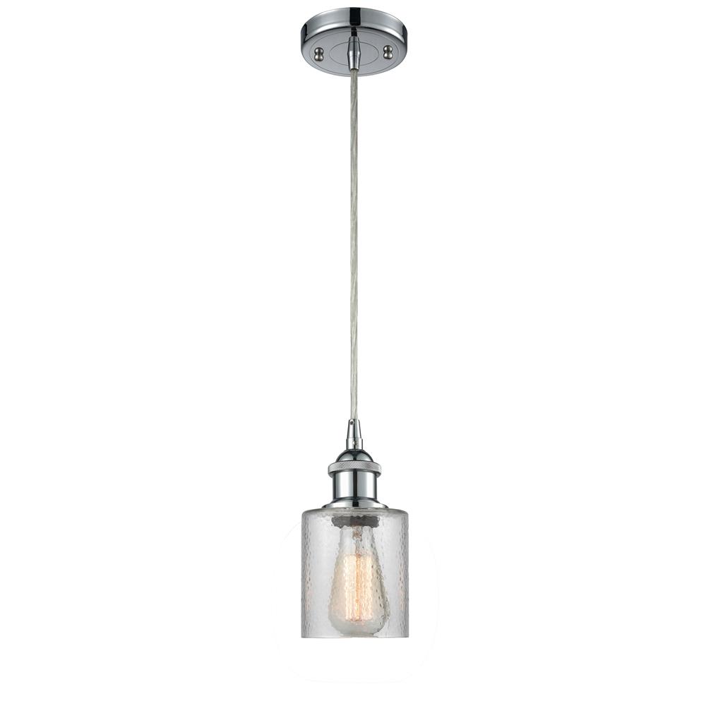 Innovations 516-1P-PC-G112-LED 1 Light Vintage Dimmable LED Cobbleskill 5 inch Mini Pendant in Polished Chrome