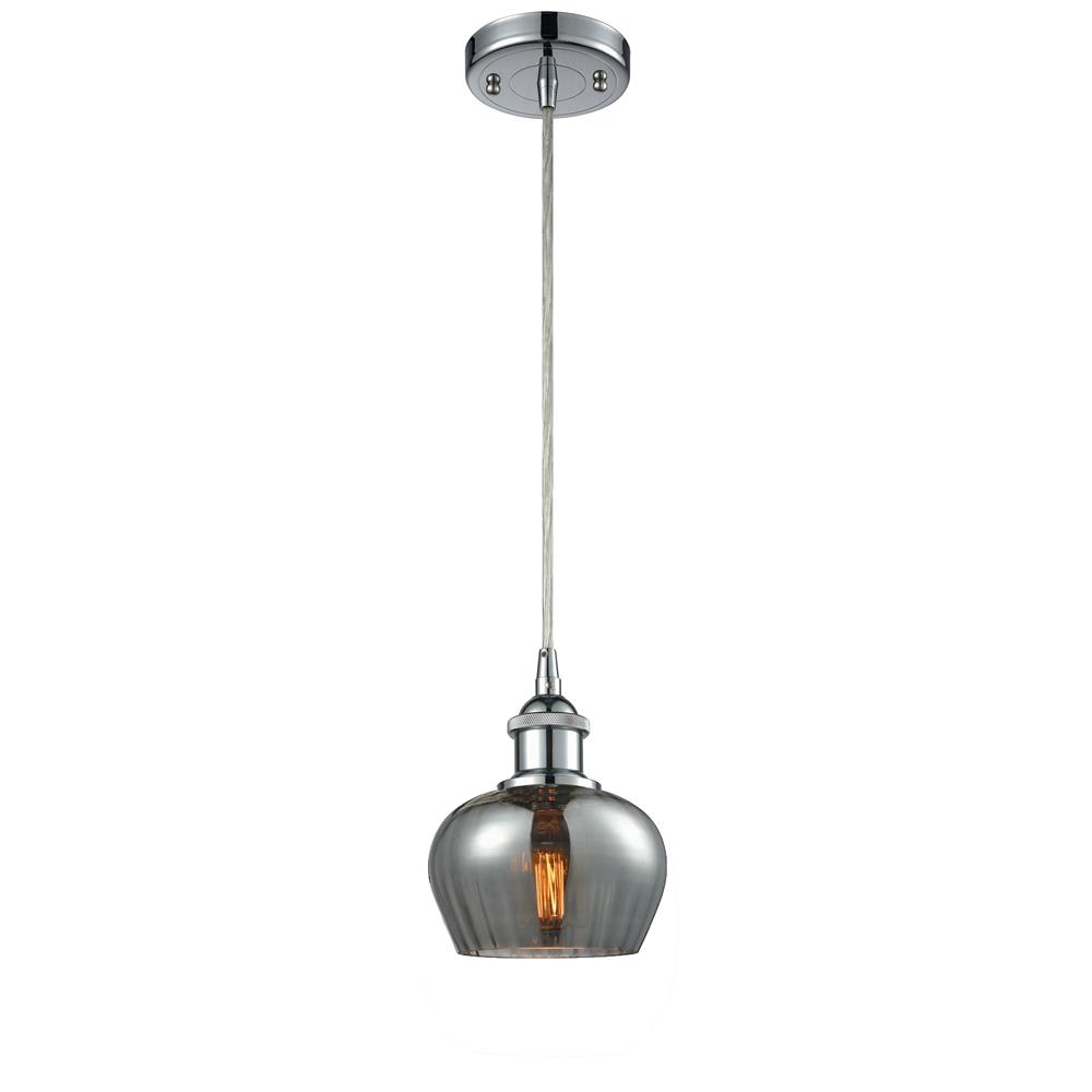 Innovations 516-1P-PC-G93-LED 1 Light Vintage Dimmable LED Fenton 6.5 inch Mini Pendant in Polished Chrome