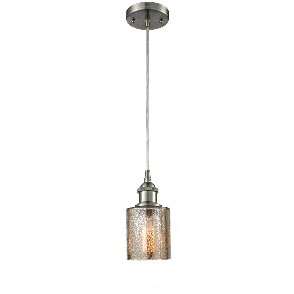 Innovations 516-1P-SN-G116-LED 1 Light Vintage Dimmable LED Cobbleskill 5 inch Mini Pendant in Brushed Satin Nickel