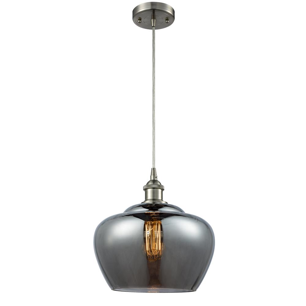 Innovations 516-1P-SN-G93L-LED 1 Light Vintage Dimmable LED Large Fenton 11 inch Mini Pendant in Brushed Satin Nickel