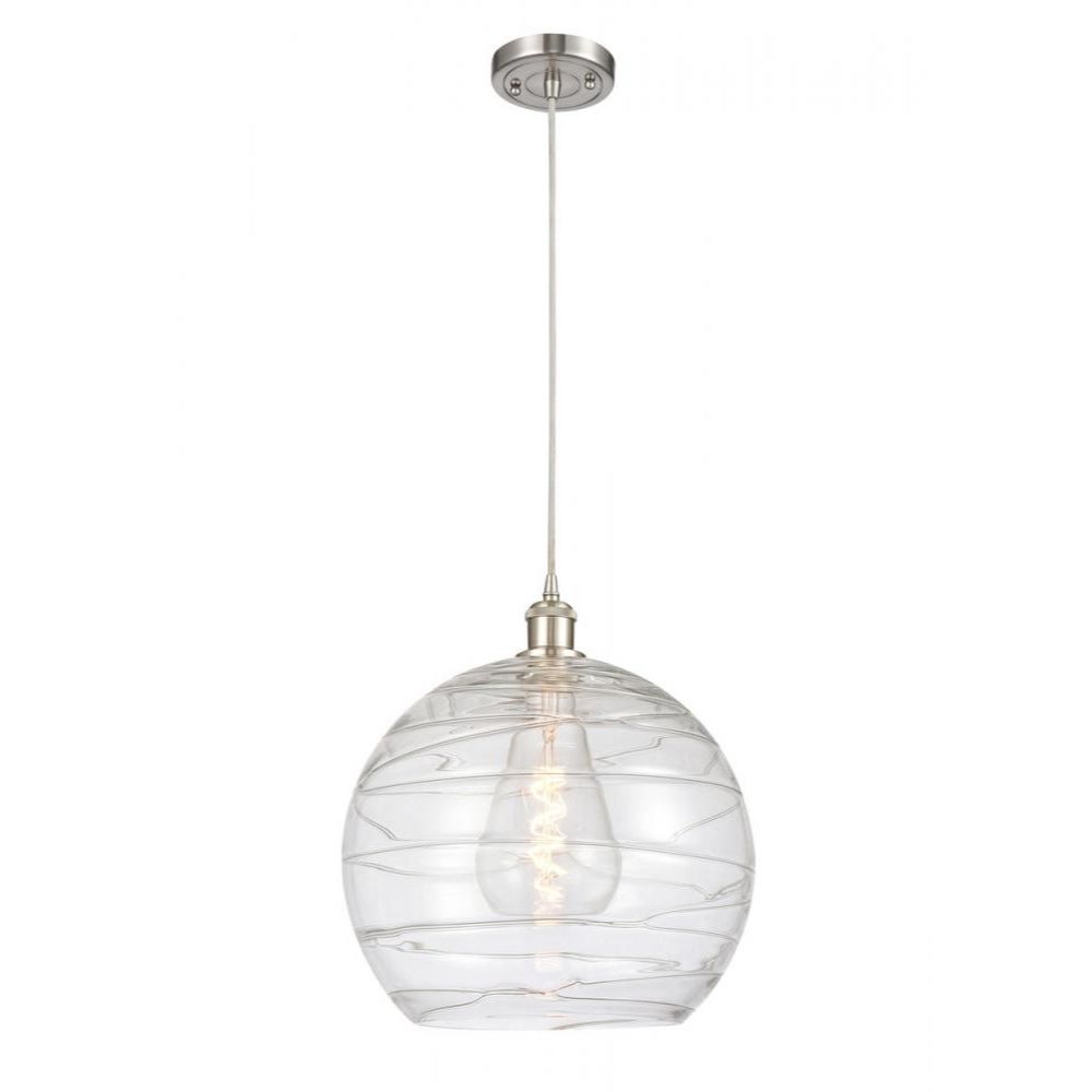 Innovations 516-1P-WPC-G1213-14 Deco Swirl Pendant in White and Polished Chrome