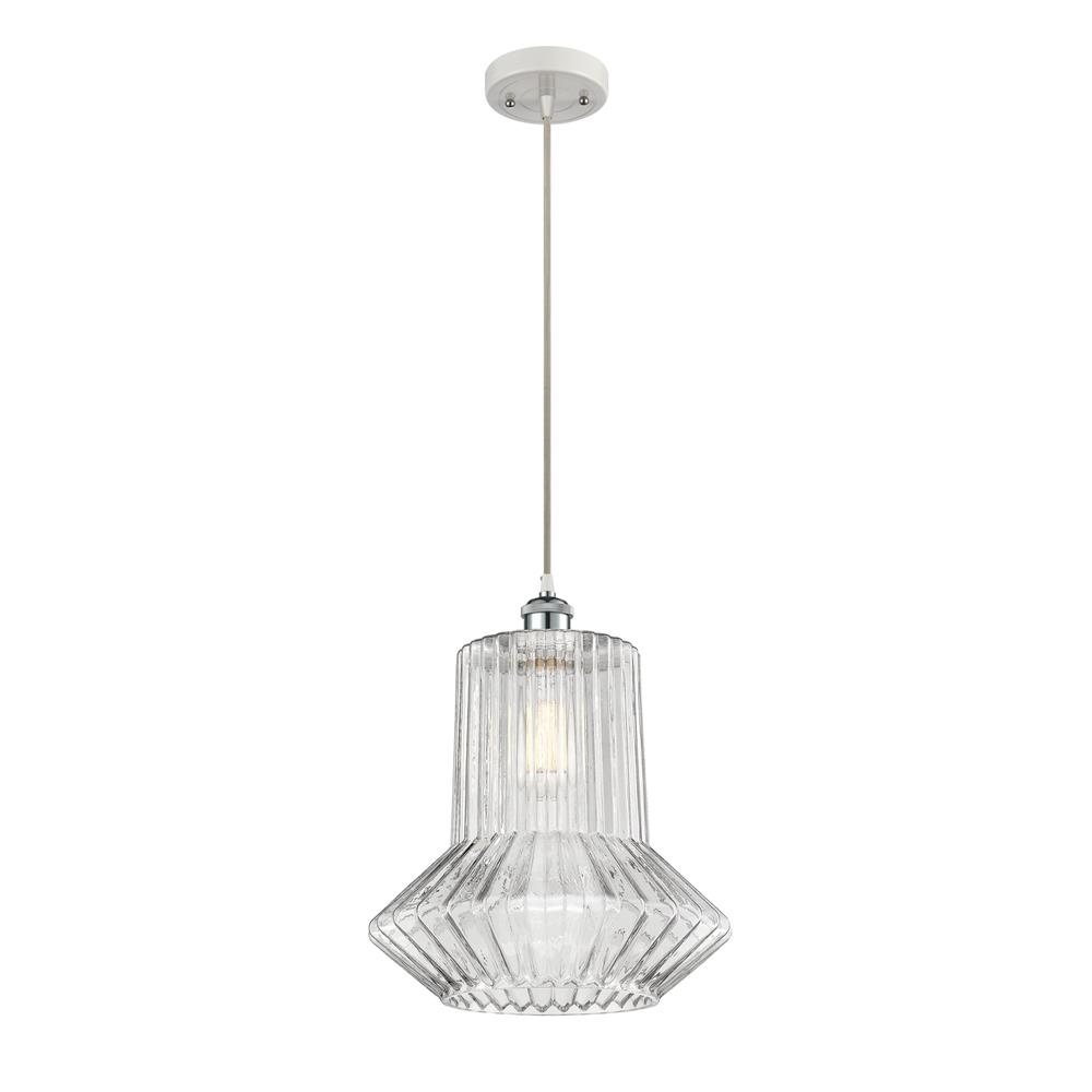 Innovations 516-1P-WPC-G212 Springwater 1 Light Pendant in White and Polished Chrome