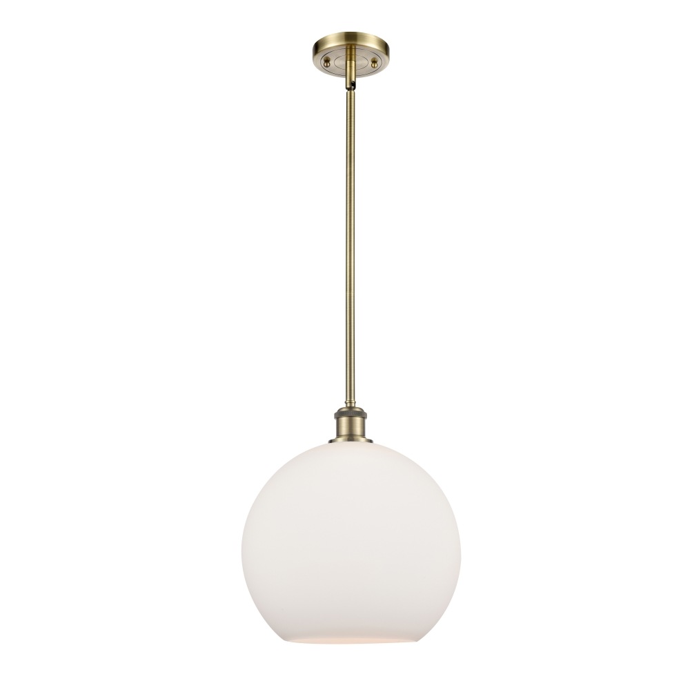 Innovations 516-1S-AB-G121-12 Athens 1 Light 11.75 inch Mini Pendant in Antique Brass