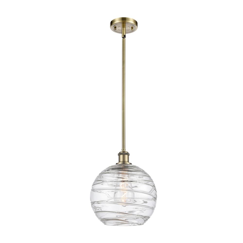 Innovations 516-1S-AB-G1213-10-LED Large Deco Swirl 1 Light Pendant in Antique Brass