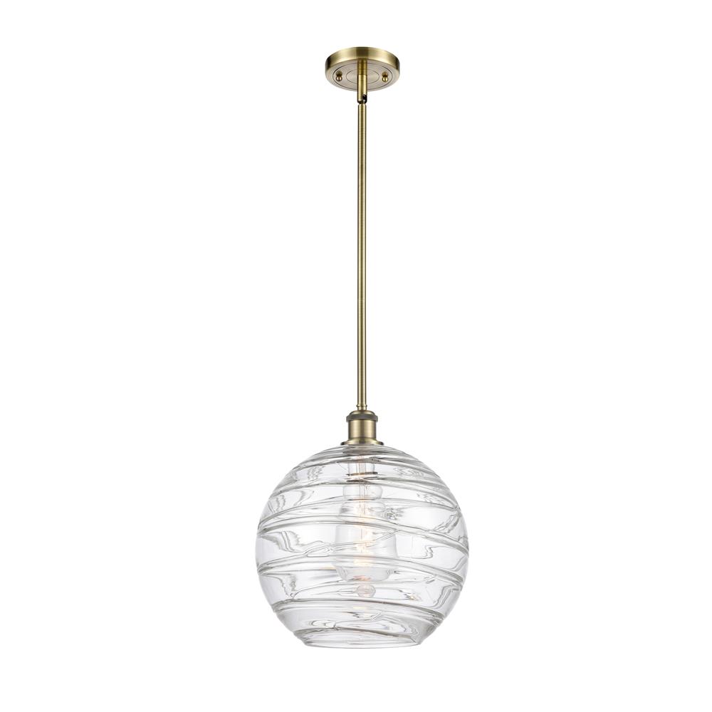 Innovations 516-1S-AB-G1213-12-LED X-Large Deco Swirl 1 Light Pendant in Antique Brass