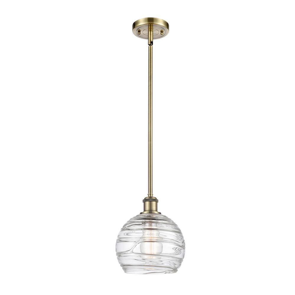 Innovations 516-1S-AB-G1213-8-LED Deco Swirl 1 Light Pendant in Antique Brass