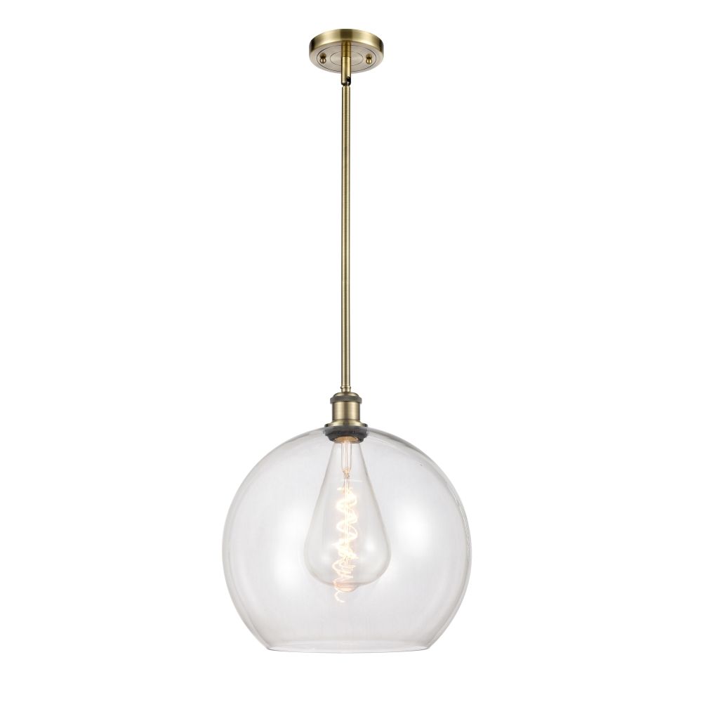 Innovations 516-1S-AB-G122-14 Athens 1 Light 13.75 inch Pendant in Antique Brass