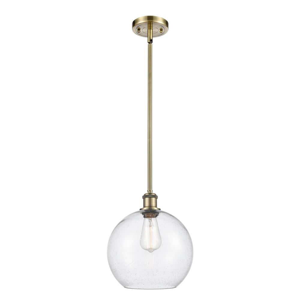 Innovations 516-1S-AB-G124-10-LED Large Athens 1 Light Pendant in Antique Brass