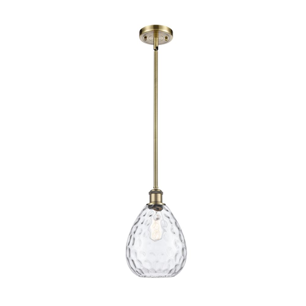 Innovations 516-1S-AB-G372 Large Waverly 1 Light Pendant in Antique Brass