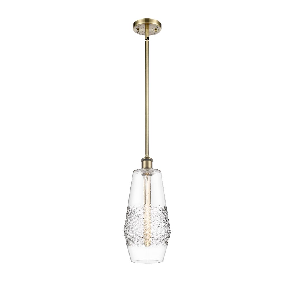 Innovations 516-1S-AB-G682-7 Windham 1 Light 7 inch Mini Pendant in Antique Brass