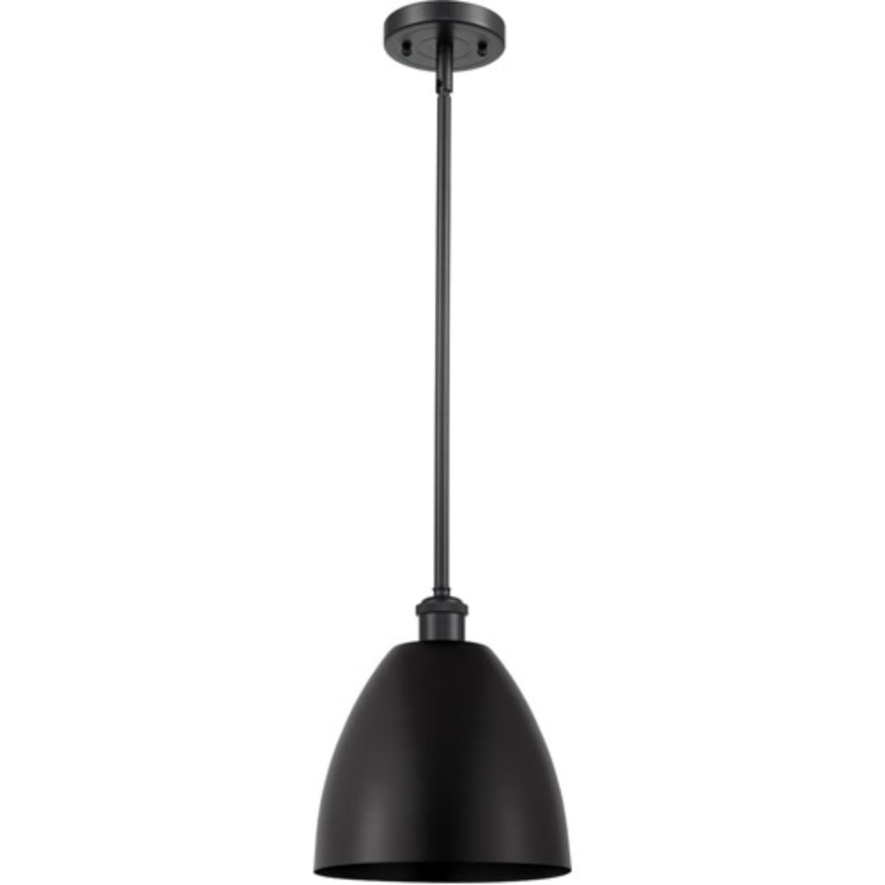 Innovations 516-1S-AB-MBD-75-BL Plymouth Dome Pendant in Antique Brass with Blue Plymouth Dome Cone Metal Shade