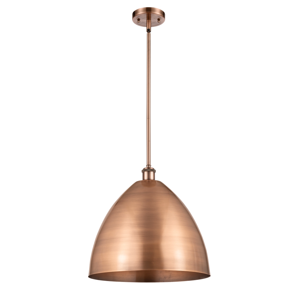 Innovations 516-1S-AC-MBD-16-AC Ballston Dome 1 Light inch Pendant in Antique Copper