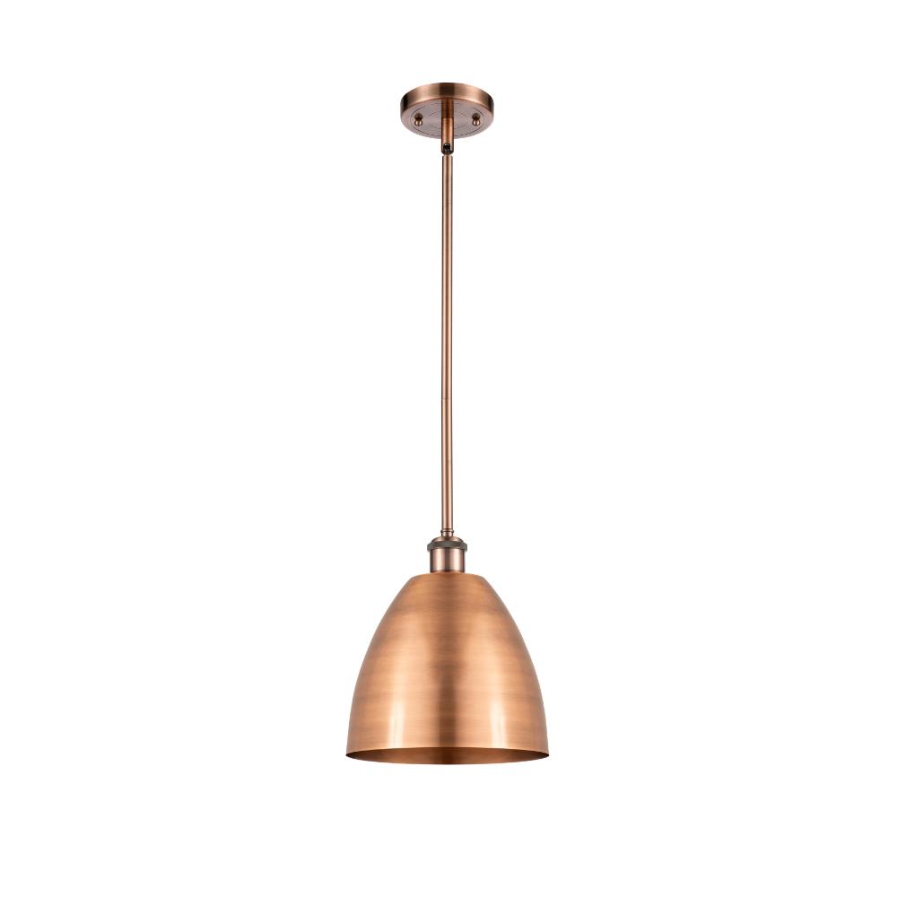 Innovations 516-1S-AC-MBD-9-AC Ballston Dome Pendant in Antique Copper with Antique Copper Ballston Dome Cone Metal Shade