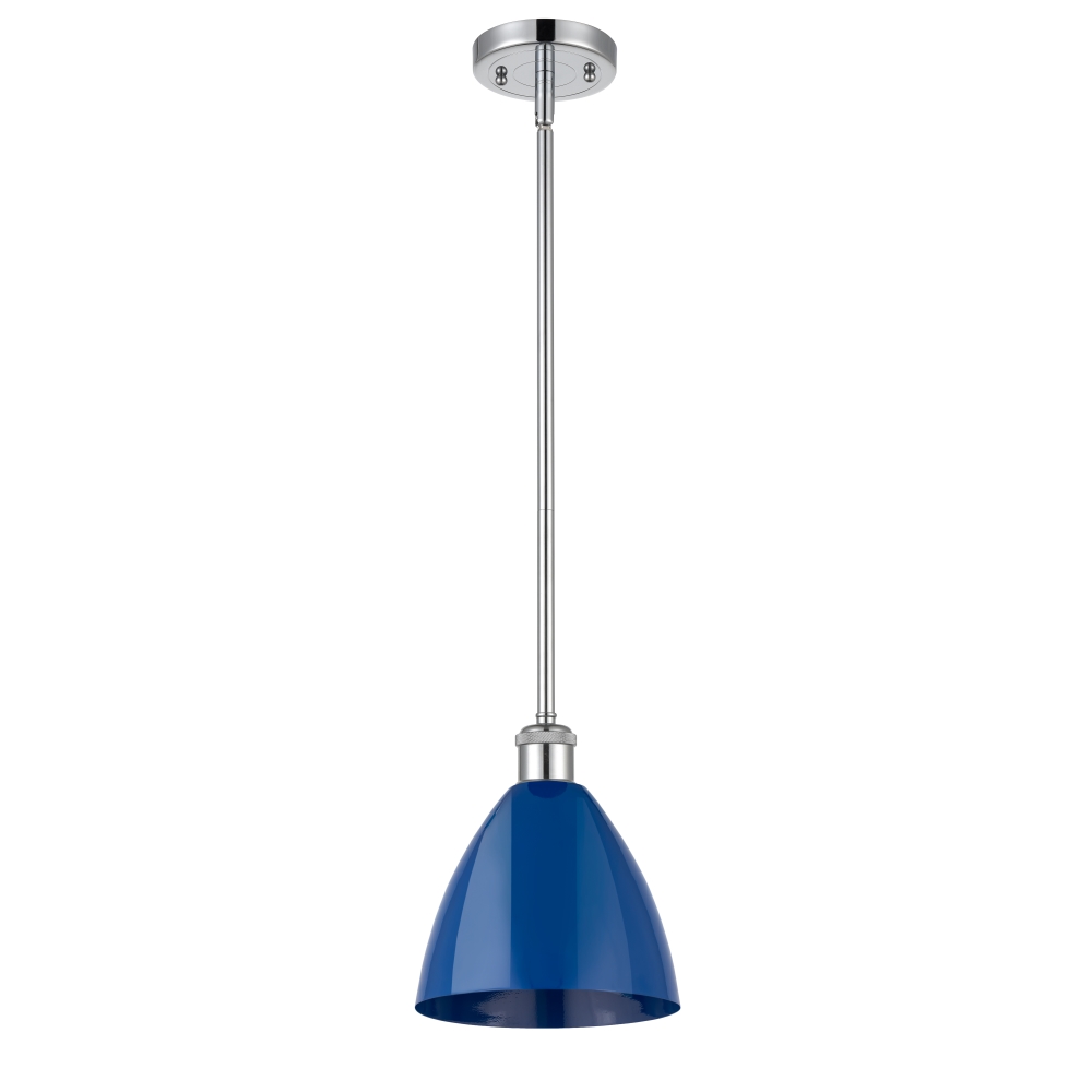 Innovations 516-1S-PC-MBD-75-BL Plymouth Dome 1 Light inch Pendant in Polished Chrome