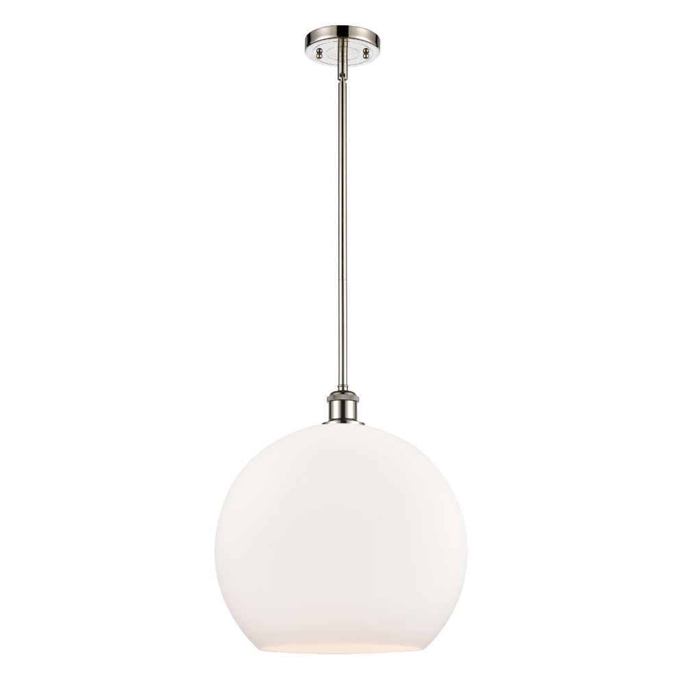 Innovations 516-1S-PN-G121-14 Large Athens 1 Light  13.75 inch Pendant in Polished Nickel