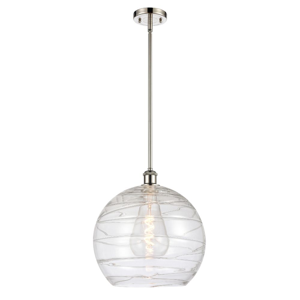Innovations 516-1S-PN-G1213-14-LED Deco Swirl 1 Light  13.75 inch Pendant in Polished Nickel