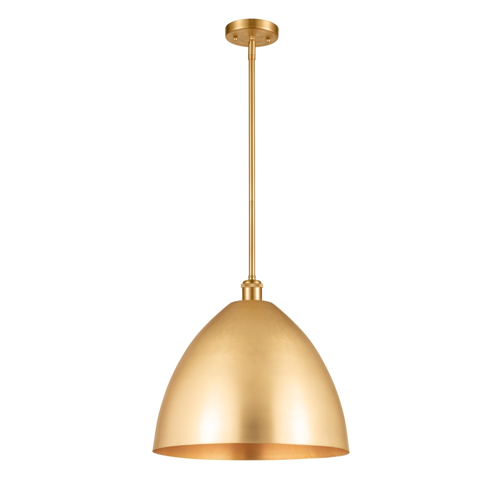 Innovations 516-1S-SG-MBD-16-SG Ballston Dome 1 Light inch Pendant in Satin Gold