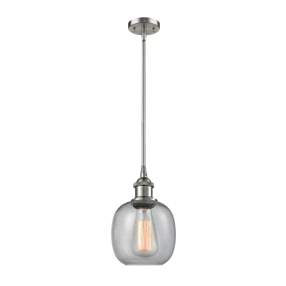 Innovations 516-1S-SN-G104-LED 1 Light Vintage Dimmable LED Belfast 6 inch Pendant in Brushed Satin Nickel
