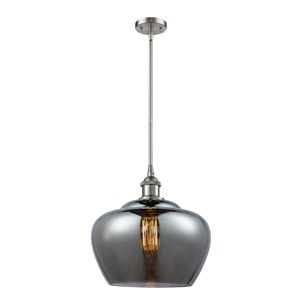 Innovations 516-1S-SN-G93L-LED 1 Light Vintage Dimmable LED Large Fenton 11 inch Pendant in Brushed Satin Nickel