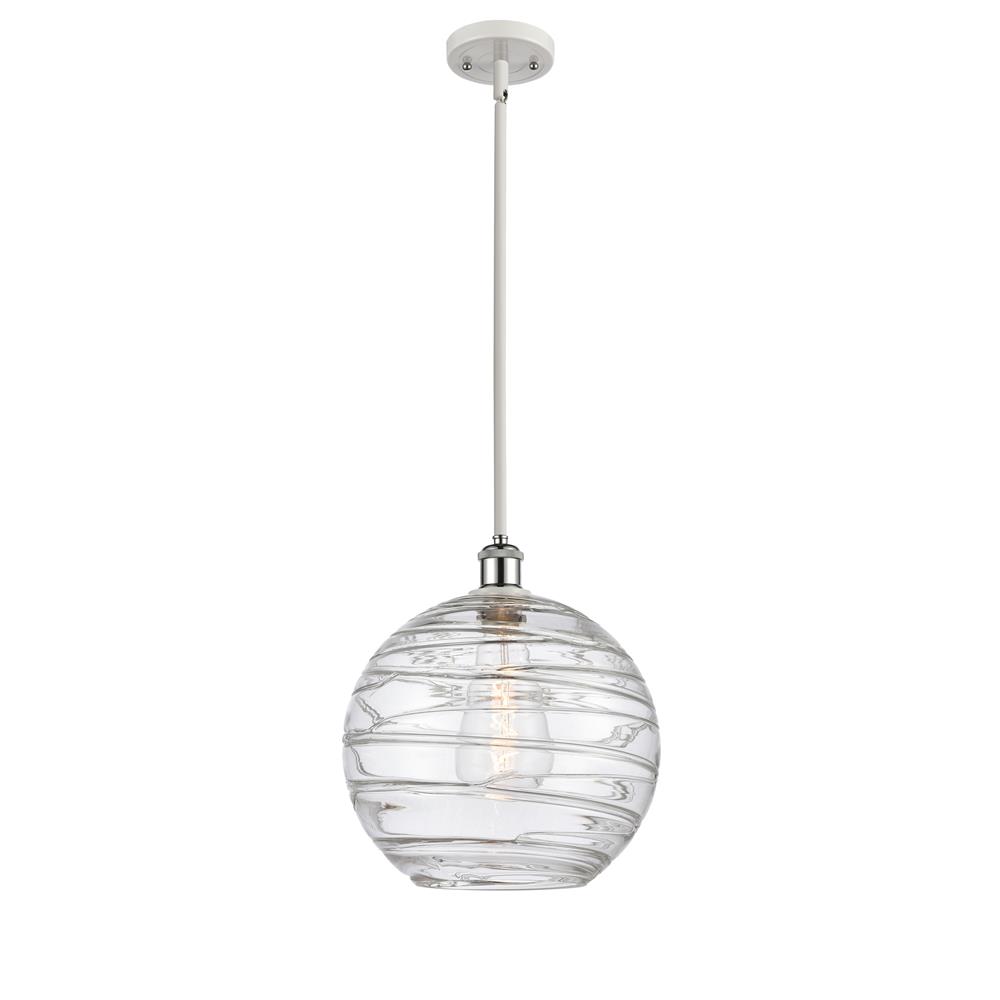 Innovations 516-1S-WPC-G1213-12 White and Polished Chrome X-Large Deco Swirl 1 Light Pendant