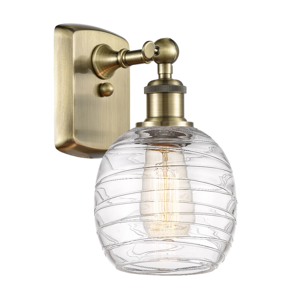 Innovations 516-1W-AB-G1013-LED Belfast 1 Light Sconce in Antique Brass