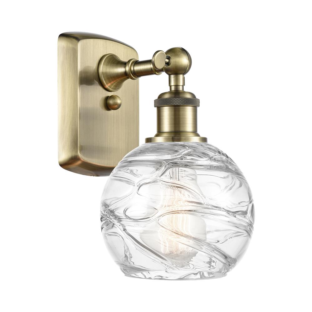 Innovations 516-1W-AB-G1213-6-LED Small Deco Swirl 1 Light Sconce in Antique Brass