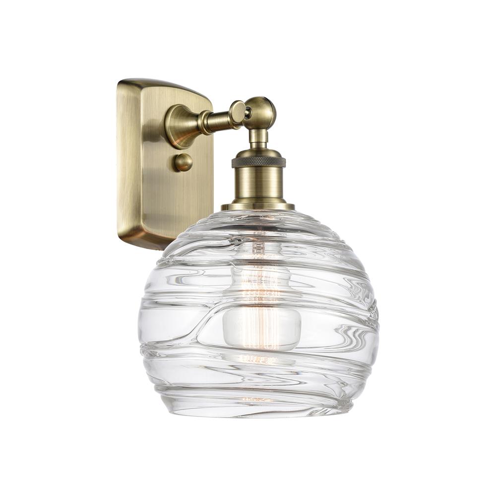 Innovations 516-1W-AB-G1213-8-LED Deco Swirl 1 Light Sconce in Antique Brass
