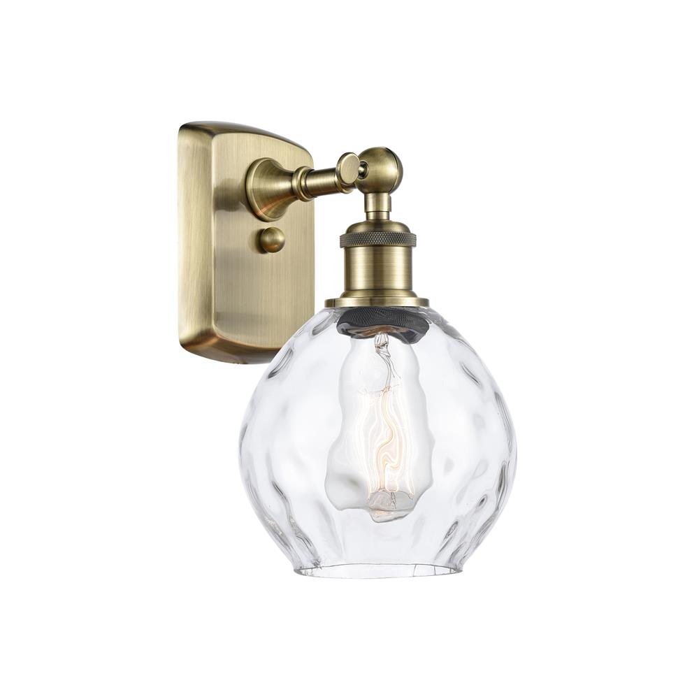 Innovations 516-1W-AB-G362 Small Waverly 1 Light Sconce in Antique Brass
