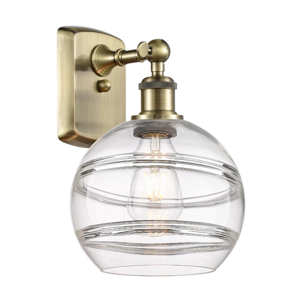 Innovations 516-1W-AB-G556-8CL Ballston - Rochester - 1 Light 8" Sconce - Antique Brass Finish - Clear Shade