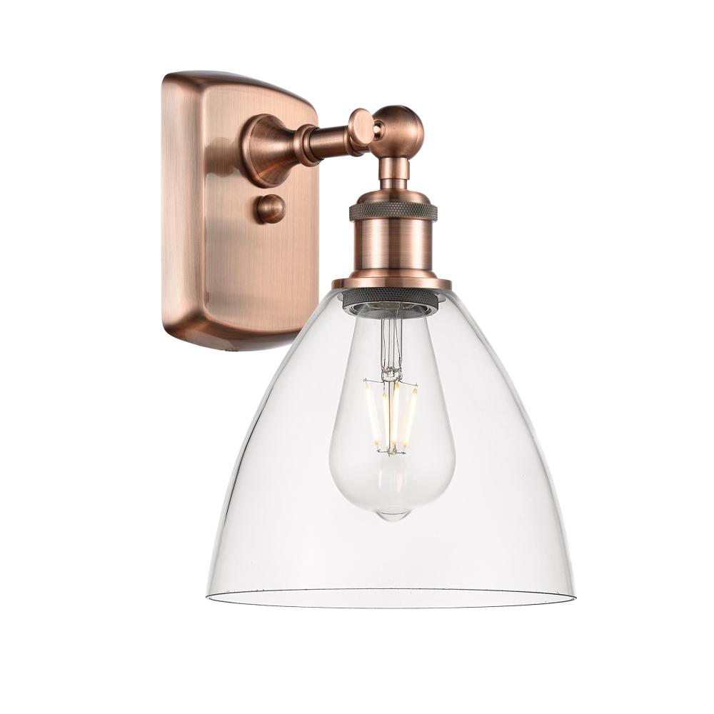 Innovations 516-1W-AC-GBD-752 Ballston Dome 1 Light 8 inch Sconce in Antique Copper