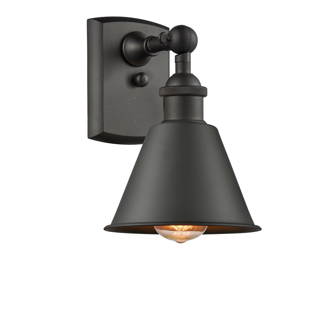 Innovations 516-1W-OB-M8-LED 1 Light Vintage Dimmable LED Smithfield 7 inch Sconce in Oil Rubbed Bronze