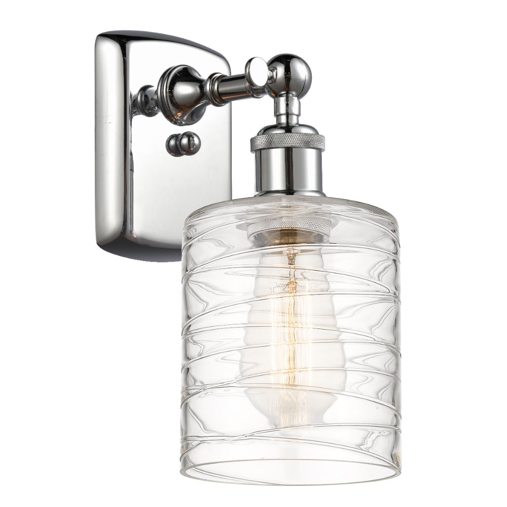 Innovations 516-1W-PC-G1113 Cobbleskill 1 Light Sconce part of the Ballston Collection in Polished Chrome