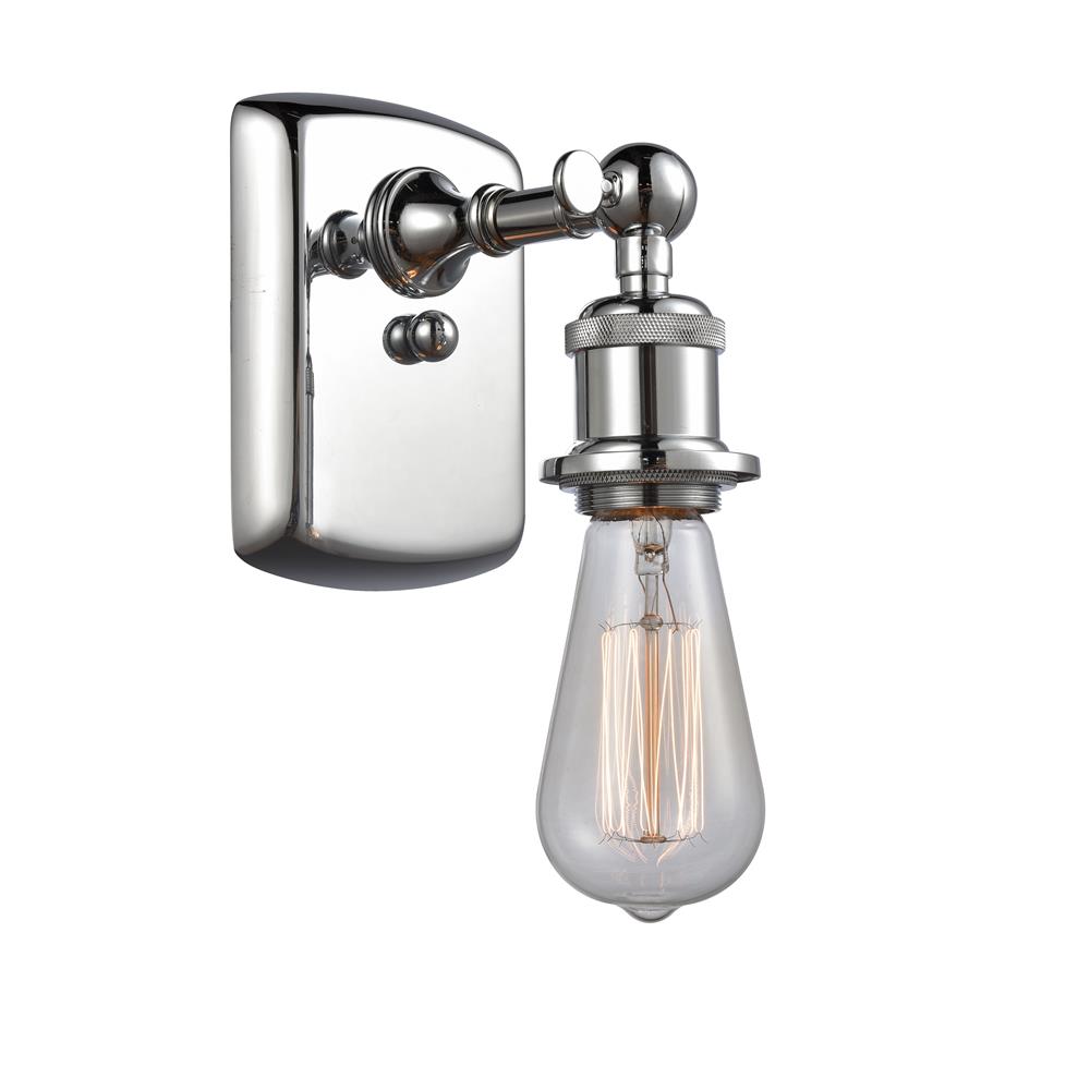Innovations 516-1W-PC 1 Light Bare Bulb 4.5 inch Sconce