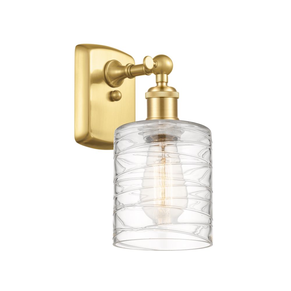 Innovations 516-1W-SG-G1113 Cobbleskill 1 Light Sconce part of the Ballston Collection in Satin Gold