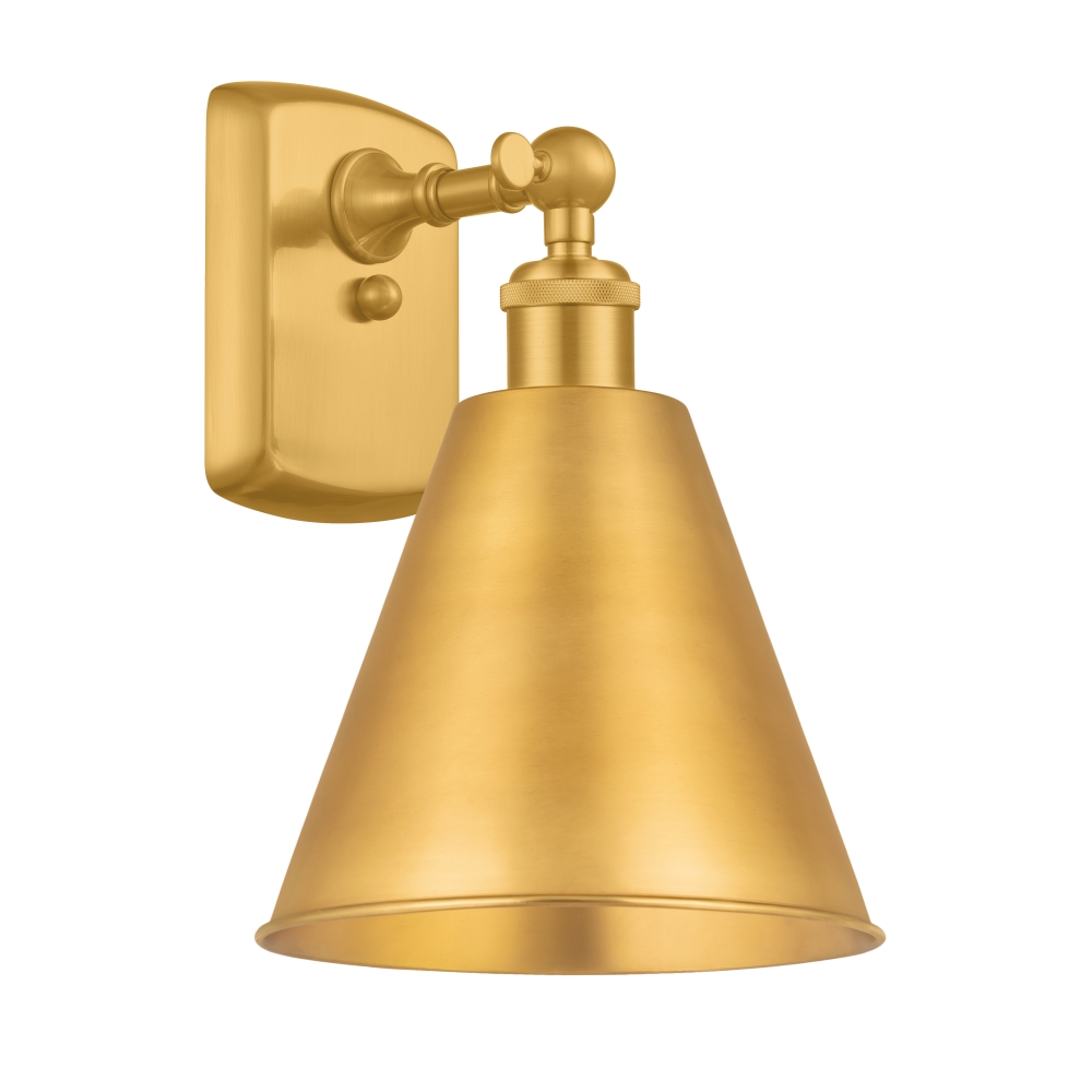 Innovations 516-1W-SG-MBC-8-SG Ballston Cone 1 Light inch Sconce in Satin Gold