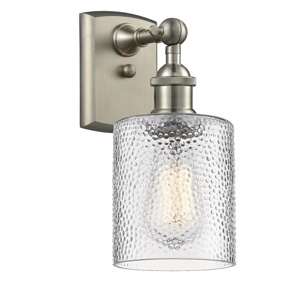 Innovations 516-1W-SN-G112-LED 1 Light Vintage Dimmable LED Cobbleskill 5 inch Sconce in Brushed Satin Nickel