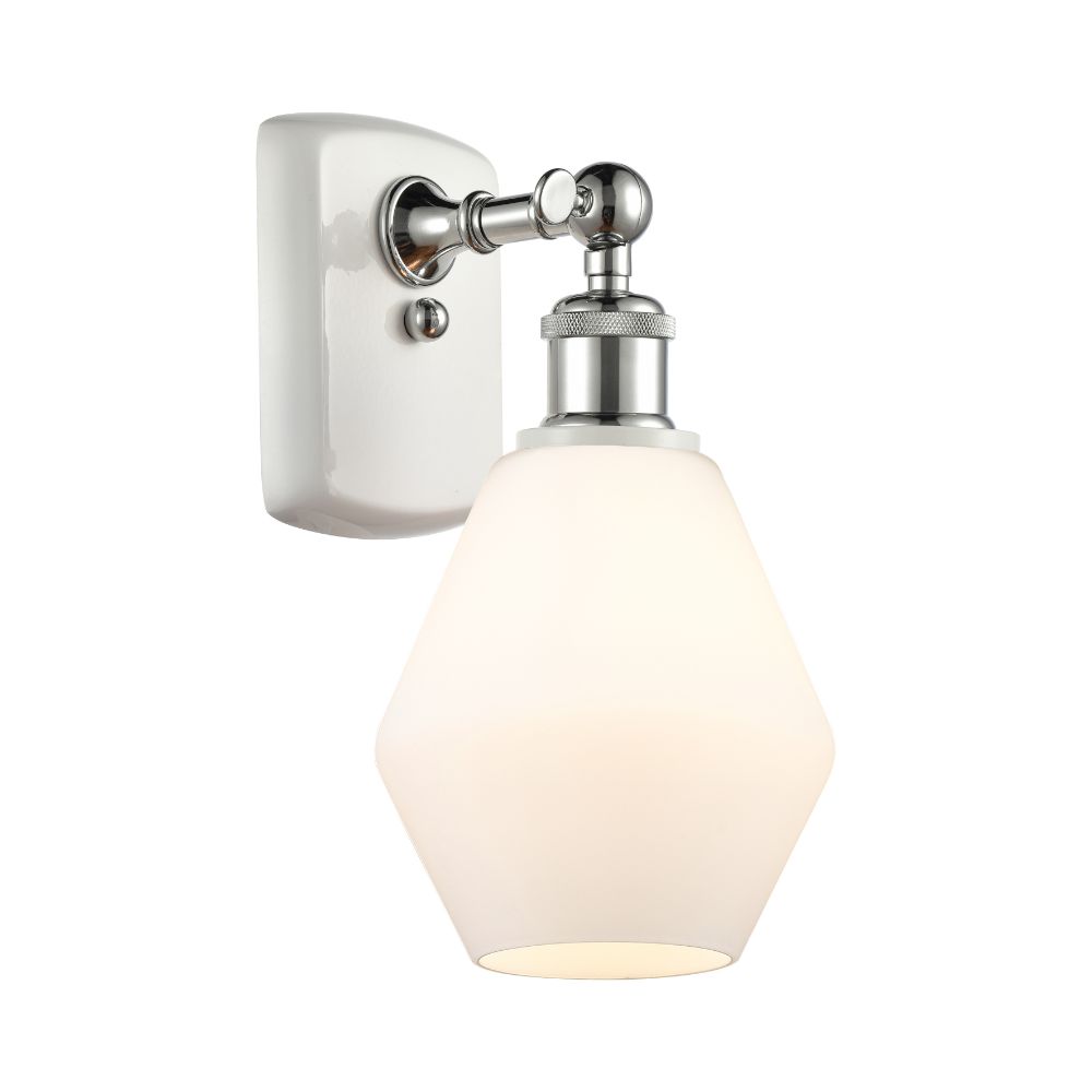 Innovations 516-1W-WPC-G651-6-LED Cindyrella 1 Light 6 inch Sconce in White and Polished Chrome